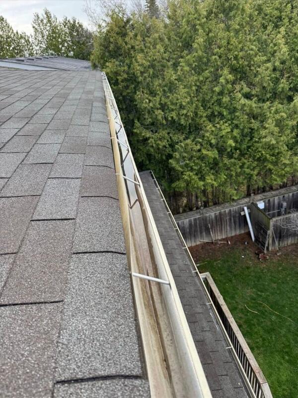 Gutter cleaning — before