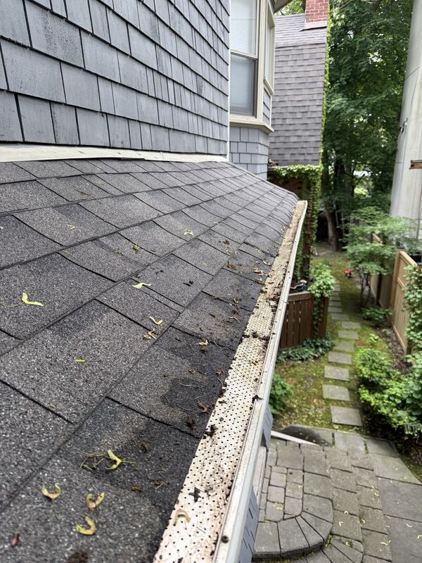 LeafGuard installed along a full gutter run on a Toronto home